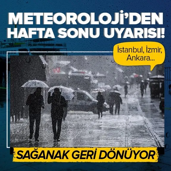 Meteoroloji’den hafta sonu uyarısı! Sağanak geri dönüyor | İstanbul, Ankara, İzmir dikkat!
