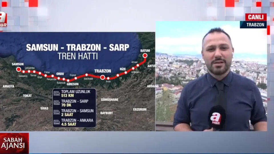 Rize ile Samsun arası 2,5 saat olacak! Karadeniz'e demiryolu inşa ediliyor