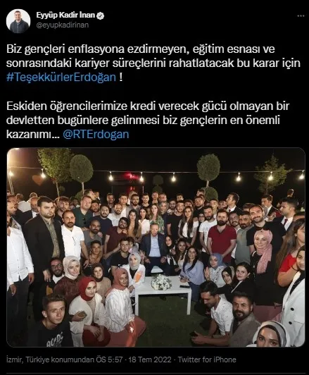 Başkan Erdoğan’ın KYK müjdesinden sonra sosyal medya yıkıldı: Teşekkürler Erdoğan