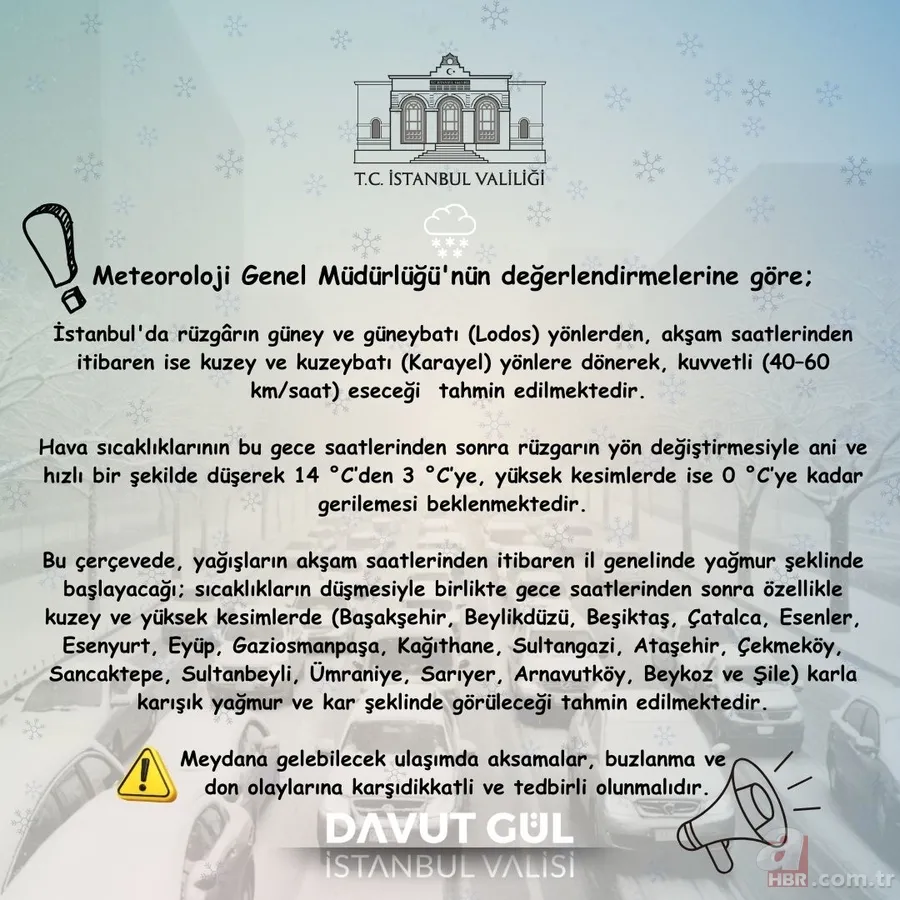 Meteoroloji uyarmıştı! İstanbul’da beklenen kar başladı 14