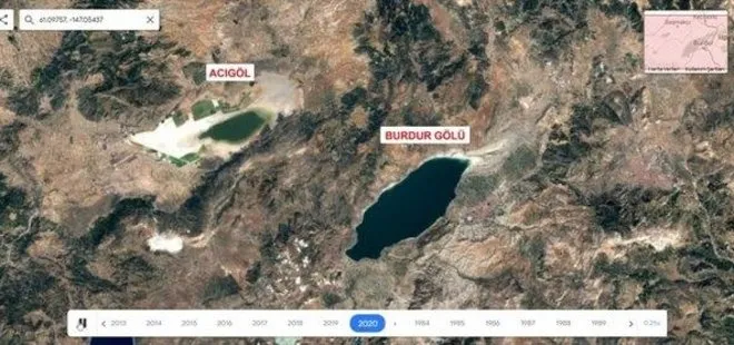 Göller Yöresi’ni vuran kuraklık! 36 yıllık değişim uydu fotoğraflarında