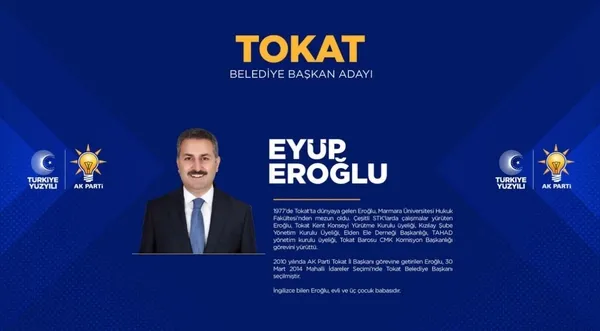 Eyüp Eroğlu kimdir, kaç yaşında, nereli? AK Parti Tokat Belediye başkan adayı kim oldu? MHP, CHP ve İYİ Parti adayları kimler?