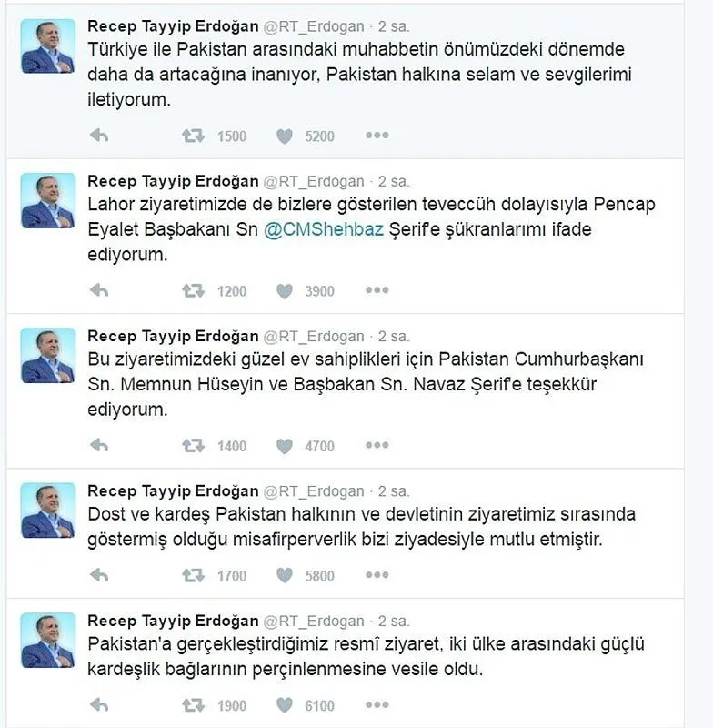 Cumhurbaşkanı Erdoğan: “Pakistan halkına selam ve sevgilerimi iletiyorum” - 1