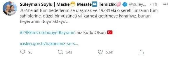 Cumhuriyet 97 yaşında! Siyasilerden 29 Ekim Cumhuriyet Bayramı mesajları