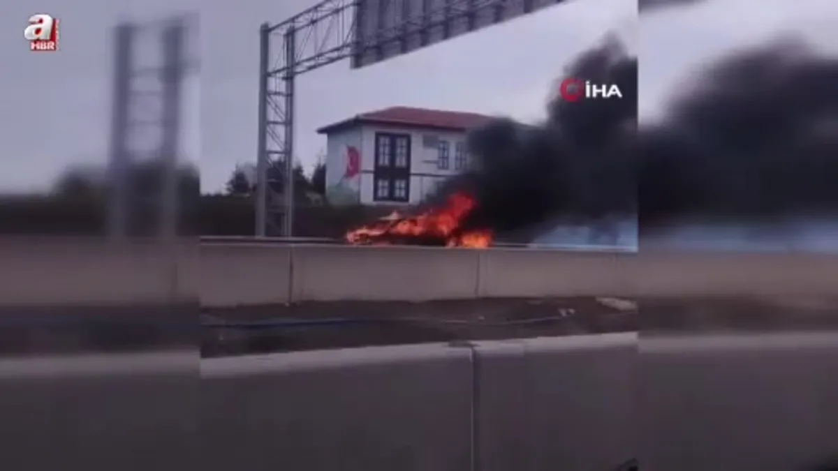 Pursaklar'da araç yangını