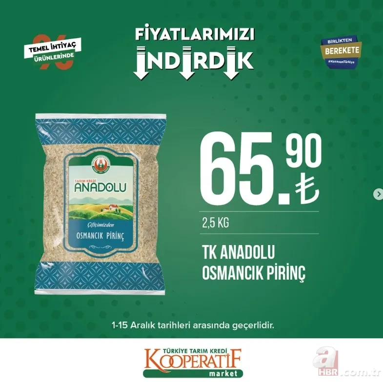 Tarım Kredi Market İNDİRİMLİ FİYAT LİSTESİ! 21,90 TL'den başlayan fiyatlar! Hafta sonu geldi sepetler dolup taşacak! Ayçiçek yağı, tuvalet kağıdı, mercimek, pirinç... 11