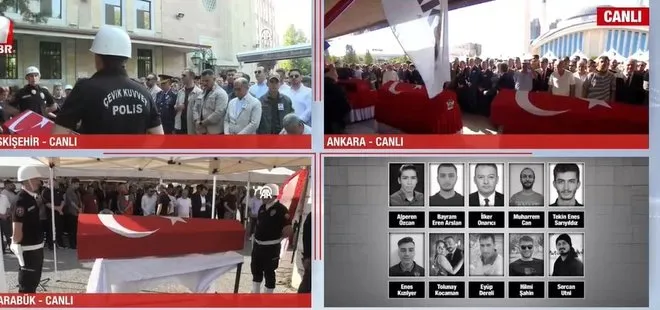 Orman yangını şehitlerine veda! 5 Yeşil Vatan kahramanı son yolculuğuna uğurlandı