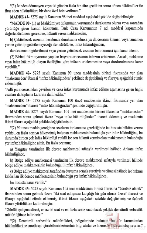 Başkan Erdoğan imzaladı infaz düzenlemesi yürürlüğe girdi 10