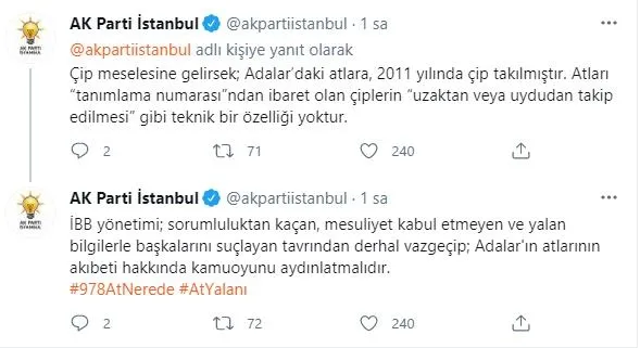 AK Parti kayıp 978 at ile ilgili gerçekleri açıkladı! Ekrem İmamoğlu ve İBB’nin bir balonu daha patladı