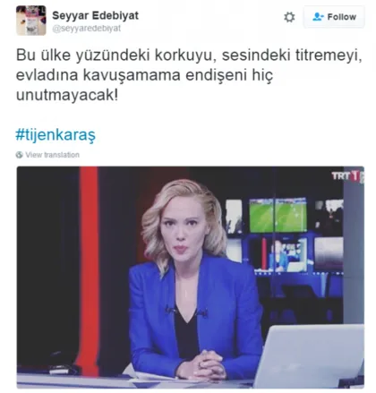 Darbe girişimiyle herkesin konuştuğu TRT Spikeri: Tijen Karaş