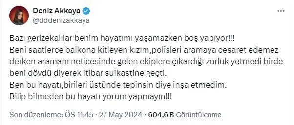 Kızını ifşalayan Deniz Akkaya’ya dava açtı! Eski eşi Efe Önbilgin’den yeni talep: Test istiyorum...