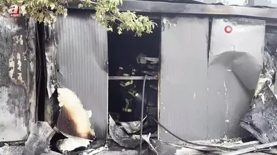 Kayseri’de yangın depoyu küle çevirdi