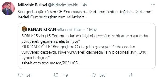 Kemal Kılıçdaroğlu VIP’ten topuk yaptı! Kılıçdaroğlu’nun 15 Temmuz açıklamasına AK Parti’den tepkiler gelmeye devam ediyor
