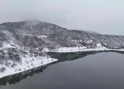 Çubuk Gölü’nde kış güzelliği