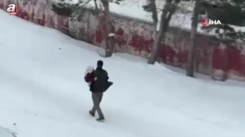 Kars'ta vefa dolu anlar kamerada