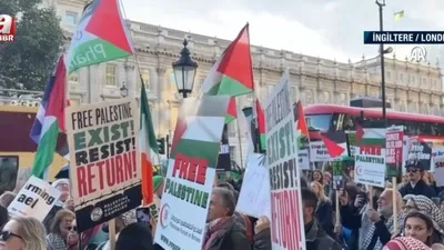 İngilizler Gazze için sokağa çıktı