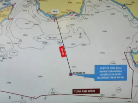 Kaş açıklarında bir bottan acil durum çağrısı gönderen 283 göçmen kurtarıldı