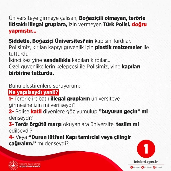 İçişleri Bakanı Süleyman Soylu'dan flaş "Boğaziçi Üniversitesi" açıklaması: Türk Polisi doğru yapmıştır - 3