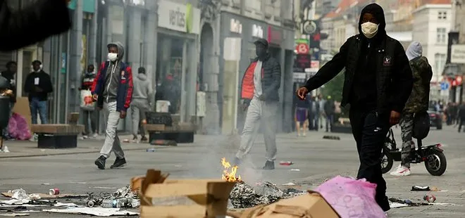 Belçika’da militanlar protestoyu sokak savaşına çevirdi