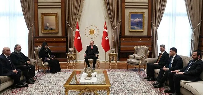 Başkan Erdoğan, Türkiye Ermenileri 85’inci Patriği Sahak Maşalyan’ı kabul etti