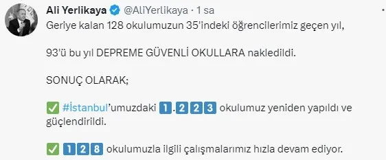 İstanbul'da depreme karşı riskli okullarla ilgili çalışmalar neler? Vali Ali Yerlikaya açıkladı - 3