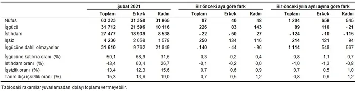 Son dakika: Şubat ayı işsizlik rakamları açıklandı