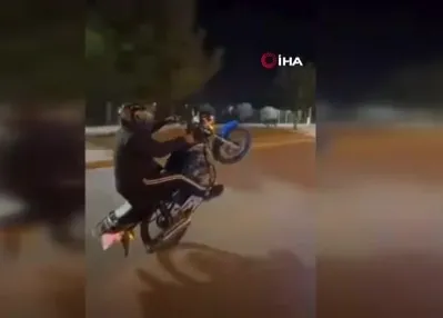 Motosikletle yaptığı şovlar ceza yedirdi