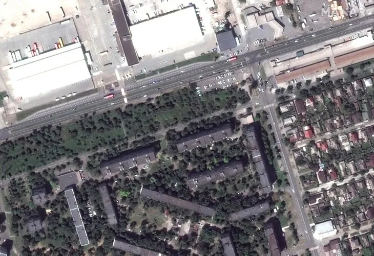 Havadan görüntülendi! Ateş çemberi Kiev'i sardı
