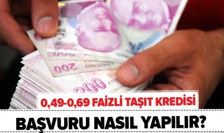 0.49-0.69 faizli taşıt kredisi şartları: Halkbank, Vakıfbank, Ziraat sıfır-ikinci el taşıt kredisi başvuru nasıl yapılır?