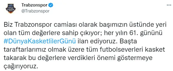 Trabzonspor'dan kasketliler hamlesi! Her yılın 61. günü... - 1