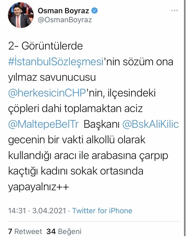 AK Parti İstanbul Milletvekili Osman Boyraz'tan Maltepe Belediye Başkanı Ali Kılıç’a tepki! “Olay yerinden kaçmak düpedüz terbiyesizlik” - 3
