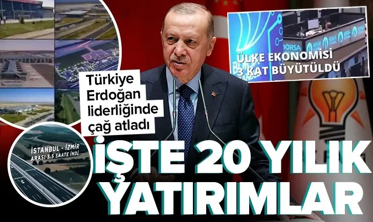 İşte Başkan Erdoğan önderliğinde son 20 yıldaki yatırımlar! Ulaşım sağlık ekonomi terörle mücadele ve niceleri...