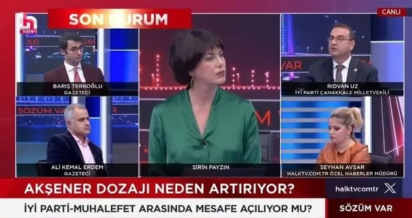 CHP medyasının karın ağrısı bitmiyor! Halk TV’de İYİ Partili Rıdvan Uz’a 15 vekil göndermesi! Şirin Payzın yine devrede...