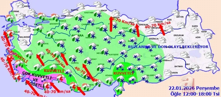 70 km hızla fırtına alarmı: Meteoroloji sel, kar ve sağanak için uyardı! 15 il riskli 21