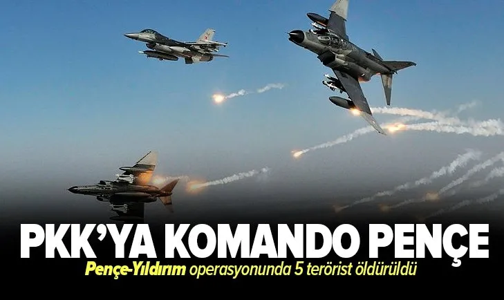 Son dakika: PKK’ya komando pençesi! Pençe-Yıldırım operasyonun 5 PKK’lı öldürüldü