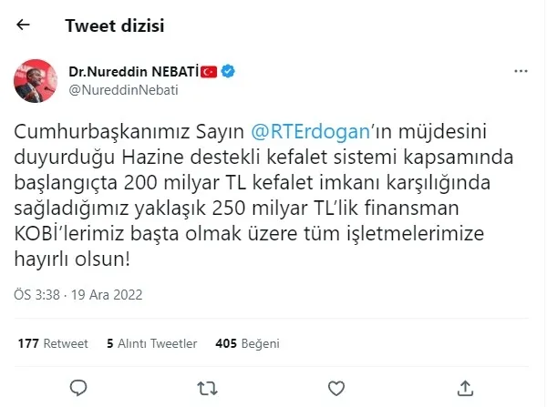 Başkan Erdoğan duyurmuştu! 250 milyarlık dev finansman geliyor! Bakan Nebati "Hayırlı olsun" diyerek duyurdu - 3