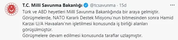 Türkiye ile ABD arasında Hamid Karzai Havaalanı görüşmesi - 1