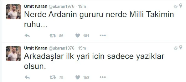 Ümit Karan'dan Arda Turan'a: Nerede Arda'nın gururu! - 1