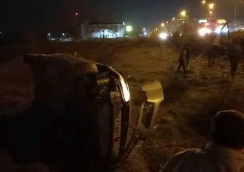 Aydın’da otomobil araziye uçtu!