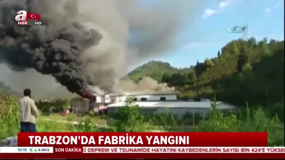 Trabzon’da süt ürünleri fabrikasında yangın çıktı!