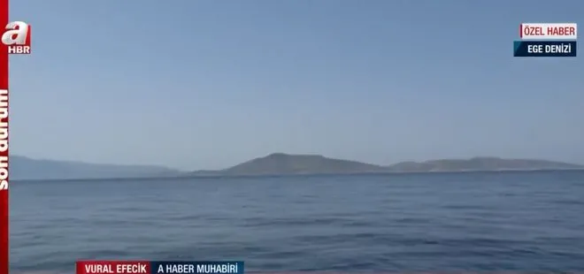 A Haber ekibi Yunanistan’ın silahlandırdığı adayı görüntüledi! İşte silahlandırılan Keçi Adası