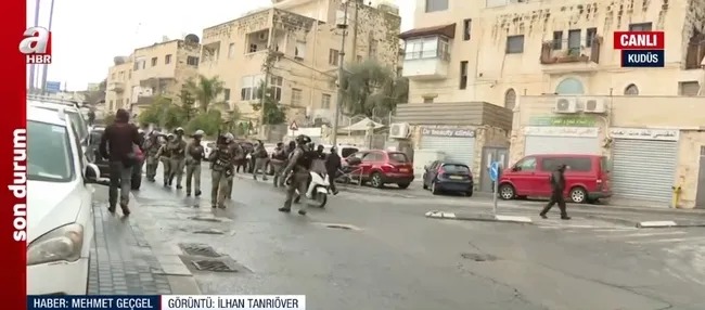İsrail polisi A Haber kameramanına vurdu! Namaz kılan engelliye gözaltı