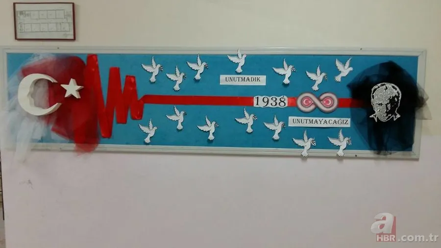 10 Kasım panosu nasıl yapılır? 10 Kasım Atatürk'ü Anma Günü pano çalışmaları! İşte örnek panolar ve yazıları... 3