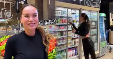 Ebru Şallı markette pilates yaptı! Takipçilerinden yorum yağdı