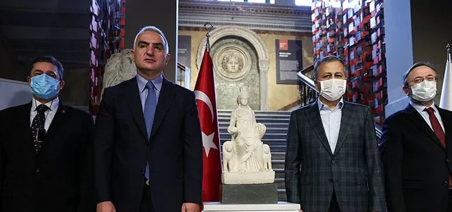 1700 yaşındaki Kybele heykeli Türkiye’de 60 yıl sonra ziyaretçilerini ağırlamaya başladı