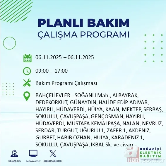 Mahalleniz listede mi? İstanbul’da 9 saatlik kesinti: Hangi ilçelerde elektrikler kesilecek? 5