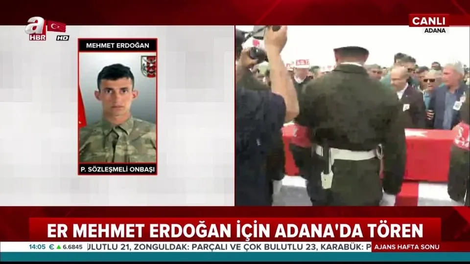 Şehit Sözleşmeli Onbaşı Mehmet Erdoğan, Adana’da toprağa verildi