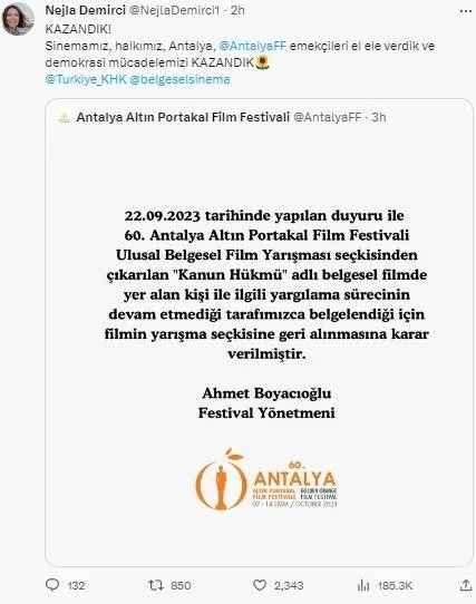 1695936274957.jpg Altın Portakal Film Festivali'nde FETÖ propagandası yapmıştı! CHP'li başkanı yardımcısı 'böcek' gibi ezdi: CHP FETÖ'ye kuyruk olmamalı - 5