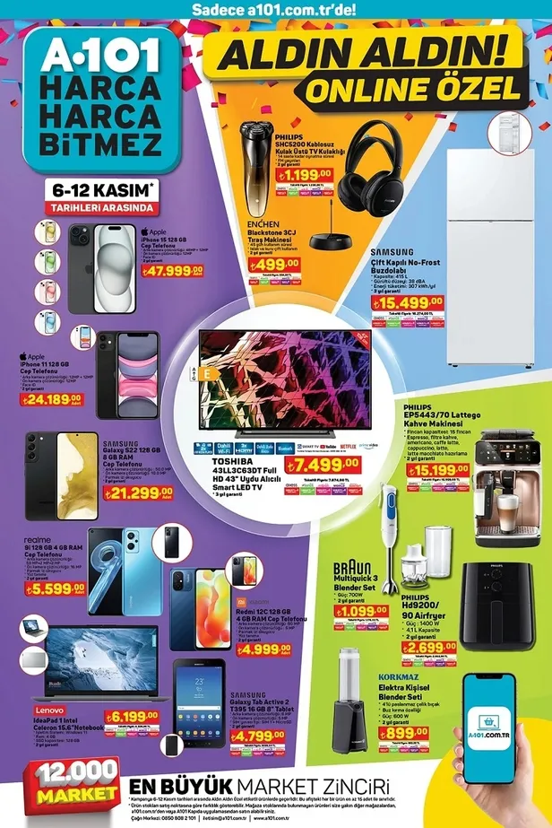 A101 21 Kasım aktüel ürünler kataloğu yayınladı! A101 afişinde Elektrikli ısıtıcı 439 TL, Saç düzleştirici 179 TL, Samsung Cyclone Süpürge 2.799 TL’den satışa sunuluyor