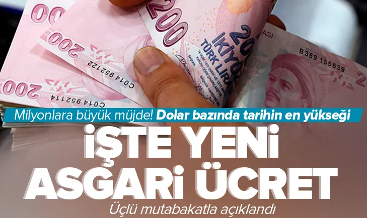 İşte yeni asgari ücret! Milyonlara müjde